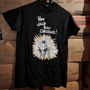 Nightmare Before Christmas How Jack Stole Christmas Black Graphic Tee Women’s S